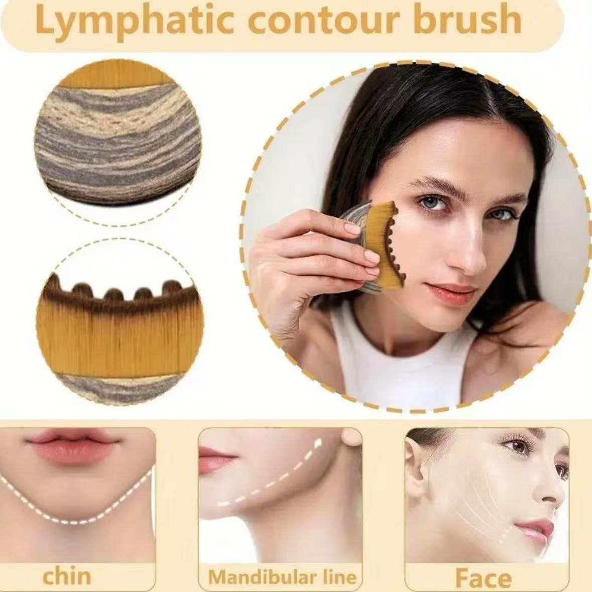 Lymphatic facial contour brush