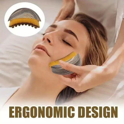 Lymphatic Sculpt Brush being used along the neck toward the base of the neck for drainage