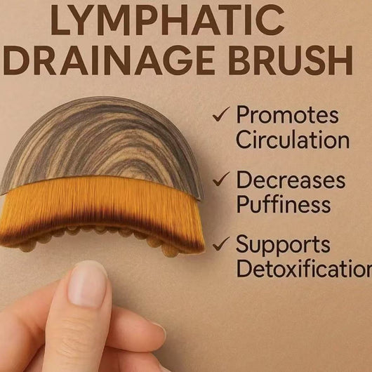 Lymphatic Sculpt Brush directional strokes diagram for facial lymphatic drainage